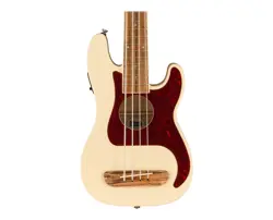 OPEN BOX FENDER FULLERTON PRECISION BASS UKE - OLYMPIC WHITE W/ WALNUT FB