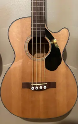 OPEN BOX FENDER CB-60SCE ACOUSTIC/ELECTRIC BASS GUITAR - NATURAL W/ LAUREL FB