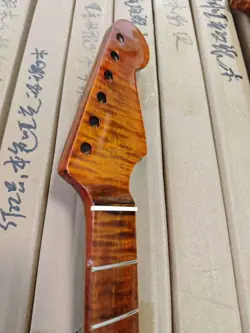 4A 21 FRET TIGER FLAME ROASTED MAPLE START ELECTRIC GUITAR NECK FOR ST FENDER