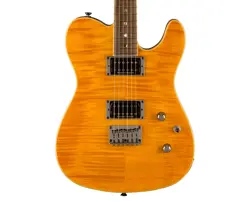 OPEN BOX FENDER CUSTOM TELECASTER FMT HH - AMBER W/ LAUREL FB