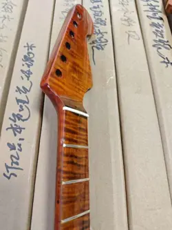 21 FRETS TIGER FLAME ROASTED MAPLE START ELECTRIC GUITAR NECK FOR DIY ST FENDER