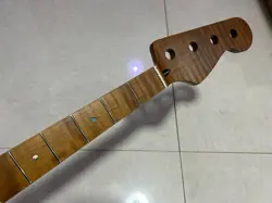 FENDER STYLE ROASTED FLAME MAPLE JAZZ BASS GUITAR NECK 21 FRET MAPLE FINGERBOARD