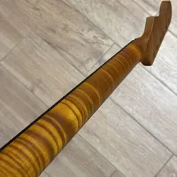 STAINLESS 22FRET ROASTED FLAME MAPLE STRAT GUITAR NECK ROSEWOOD NITRO FOR FENDER