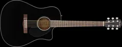 FENDER CD-60SCE BK ACOUSTIC ELECTRIC CUTAWAY DREADNOUGHT GUITAR - DEMO
