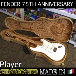 2021 FENDER MIM 75TH ANNIVERSARY PLAYER STRATOCASTER ELECTRIC GUITAR POLAR WHITE