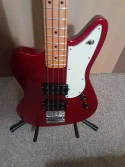 2012 FENDER MIM PAWN SHOP REVERSE JAGUAR BASS GUITAR 