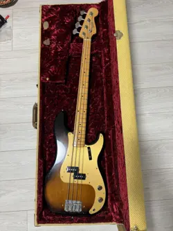 FENDER AMERICAN ORIGINAL '50S PRECISION BASS, ALDER/MAPLE, VINTAGE PICKUP, USED