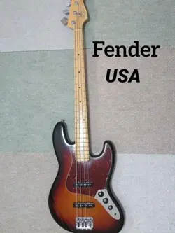 FENDER USA AMERICAN STANDARD JAZZ BASS WITH GIG BAG & STRAP - USED, GOOD CONDITI