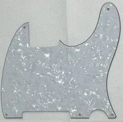 WHITE PEARL 4-PLY FOR FENDER TELECASTER VINTAGE 5-HOLE BLANK GUITAR PICKGUARD