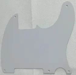 WHITE 1-PLY FOR FENDER TELECASTER VINTAGE 5-HOLE BLANK STYLE GUITAR PICKGUARD