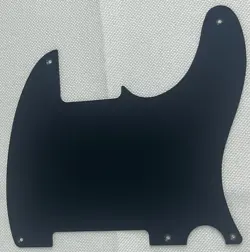MATTE BLACK 1-PLY FOR FENDER TELECASTER VINTAGE 5-HOLE BLANK GUITAR PICKGUARD