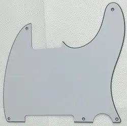 WHITE 3-PLY FOR FENDER TELECASTER VINTAGE 5-HOLE BLANK STYLE GUITAR PICKGUARD