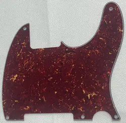 RED TORTOISE 4-PLY FOR FENDER TELECASTER VINTAGE 5-HOLE BLANK GUITAR PICKGUARD