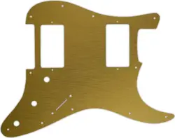 WD CUSTOM PICKGUARD FOR DUAL HUMBUCKER FENDER STRATOCASTER #14 SIMULATED BRUS...