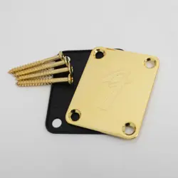 ELECTRIC GUITAR NECK PLATE FOR FENDER GOLD 