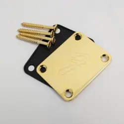 ELECTRIC GUITAR NECK PLATE GOLD 