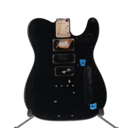 FENDER AMERICAN JACK WHITE TRIPLECASTER BODY CHAMBERED ASH BLACK FINISH W CRACKS