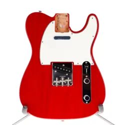FENDER AMERICAN VINTAGE II '63 TELECASTER BODY TRANSPARENT RED FULLY LOADED!