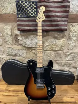 FENDER TELECASTER DELUXE GUITAR W/ TREMOLO SUNBURST MIM MEXICO + HARD CASE