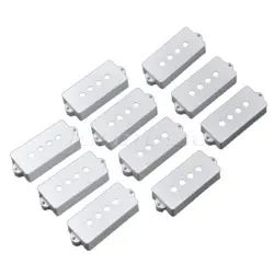 10PCS WHITE PICKUP COVER FOR FENDER PRECISION P BASS GUITAR PICKUPS