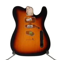 FENDER AMERICAN ULTRA TELECASTER BODY ASH TWO TONE SUNBURST NECK POCKET CHIP