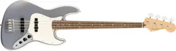 FENDER PLAYER JAZZ BASS, PAU FERRO FINGERBOARD, SILVER