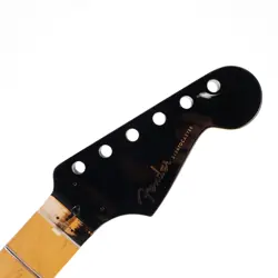 FENDER USA ULTRA STRATOCASTER NECK MAPLE FRETBOARD BLACK HEADSTOCK NO NUT