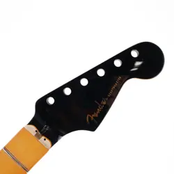 FENDER USA ULTRA STRATOCASTER NECK MAPLE NECK BLACK HEADSTOCK MISSING NUT