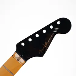 FENDER AMERICAN ULTRA STRATOCASTER NECK MAPLE NECK BLACK HEADSTOCK MISSING NUT