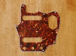 PICKGUARD BROWN TORTOISE SHELL 4 PLY FOR FENDER JAGUAR 