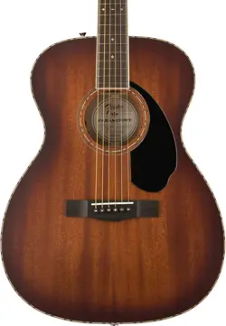 FENDER PARAMOUNT PO-220E ALL MAHOGANY ORCHESTRA ACOUSTIC-ELECTRIC GUITAR - AGED