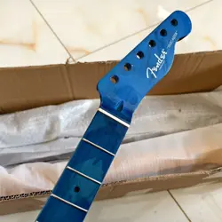 TL STYLE GUITAR NECK 22 FRET CANADA MAPLE FRETBOARD DOT INLAY FENDER BLUE GLOSS