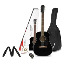 FENDER CD-60S CONCERT ACOUSTIC GUITAR PACK BLACK