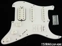 FENDER STANDARD STRAT HSS LOADED PICKGUARD PICKUPS STRATOCASTER WHITE
