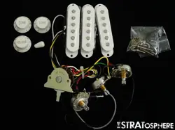 FENDER STANDARD SERIES STRAT PICKUPS POTS KNOBS & SWITCH STRATOCASTER