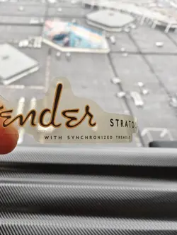 3PCS FENDER STRATOCASTER BASS GUITAR DIE CUT RETRO PVC NECK HEADSTOCK STICKERS