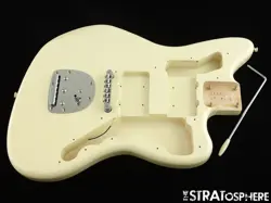FENDER SQUIER J MASCIS JAZZMASTER BODY + HARDWARE GUITAR VINTAGE WHITE.
