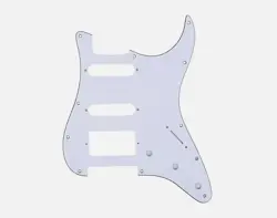 WHITE HSS STRATOCASTER PICKGUARD FOR FENDER STRAT GUITAR 3 PLY 11 HOLE