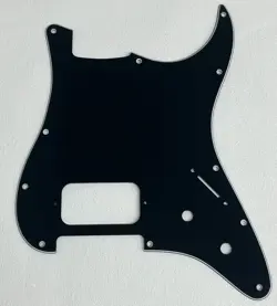 FITS FENDER STRATOCASTER START SINGLE HUMBUCKER GUITAR PICKGUARD 3 PLY BLACK