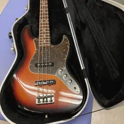 ELECTRIC BASS GUITAR FENDER USA JAZZ AMERICAN STANDARD SUNBURST