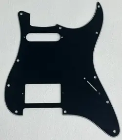 FOR FENDER US HS 11 SCREW HOLE STYLE GUITAR PICKGUARD, 3 PLY BLACK