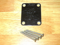 FENDER 1966 CHROME F LOGO FOUR BOLT NECK PLATE