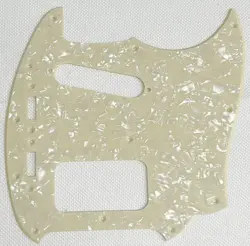 CREAM PEARL 1-PLY FOR FIT FENDER KURT COBAIN MUSTANG HS STYLE GUITAR PICKGUARD
