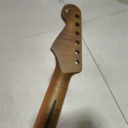ROASTED FLAME MAPLE 22 FRET STRAT ELECTRIC GUITAR NECK FOR FENDER REPLACEMENT