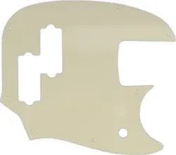 WD CUSTOM PICKGUARD FOR FENDER SHORT SCALE MUSTANG BASS PJ #55 PARCHMENT 3 PLY