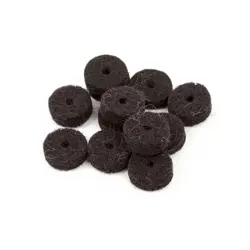 FENDER STRAP BUTTON FELT WASHERS, BLACK, PACK OF 12