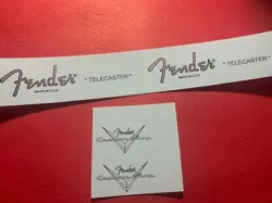 FENDER TELECASTER MADE IN USA   HEADSTOCK WATERSLIDE DECALS 2 PER LISTING
