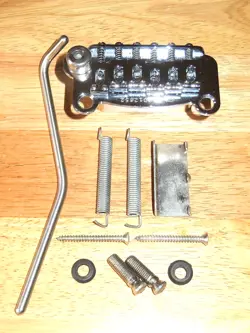 G&L 1982 USA CHROME DUAL FULCRUM SERIAL NUMBER TREMOLO BRIDGE