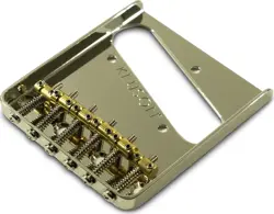 KLUSON STEEL BRIDGE FOR FENDER TELECASTER WITH 6 BRASS SADDLES NICKEL
