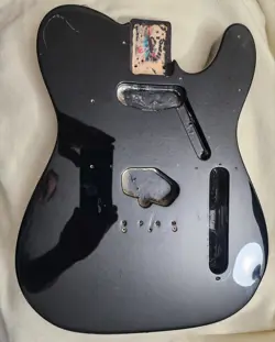 1992 FENDER TELECASTER GUITAR BODY - TELE - MIM - BLACK